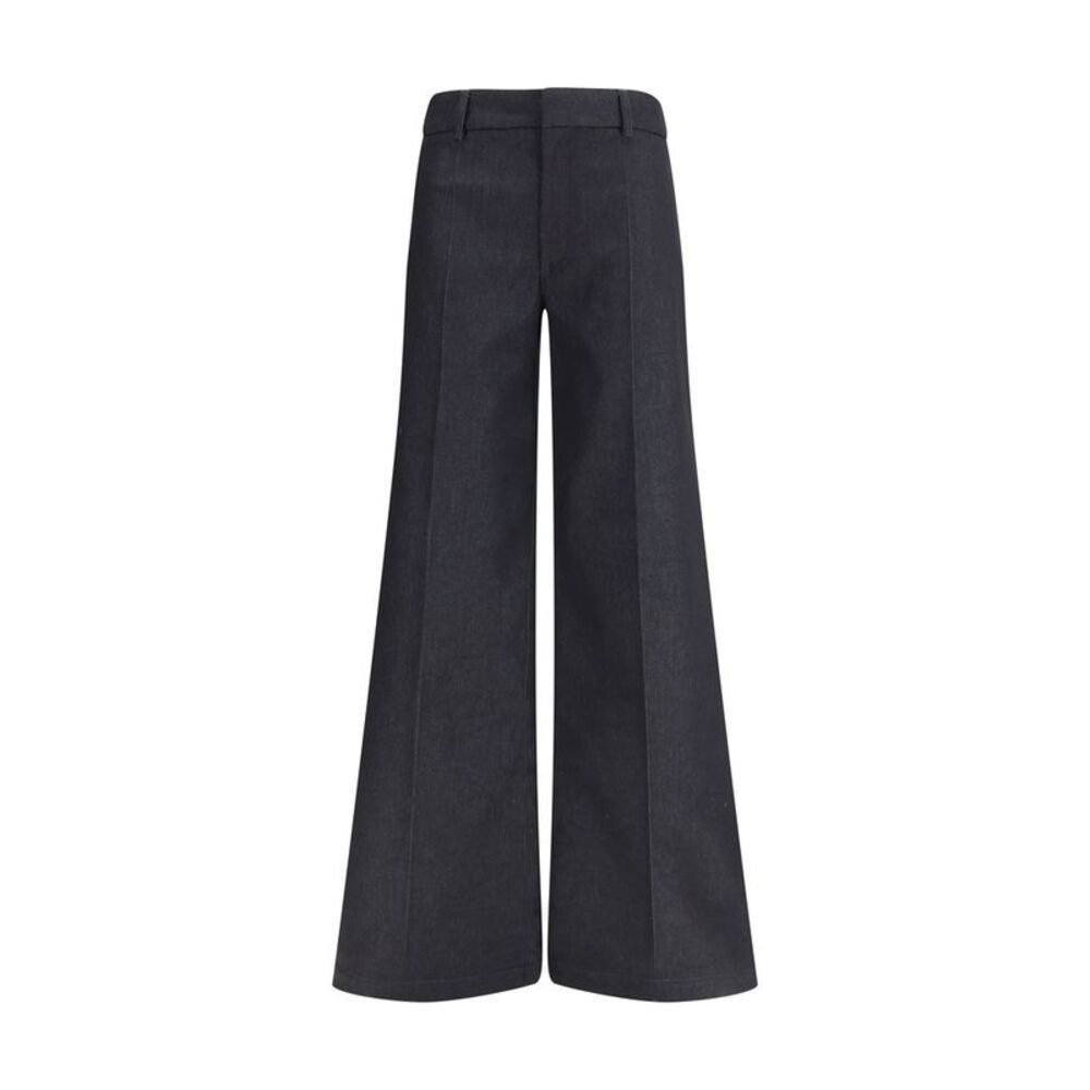 Darkpark Black Polyester Flared Women's Pants